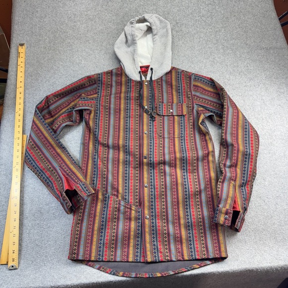 686 Parklan Aloha Bonded Jacket Men's S Aztec Pattern Thermal 4 Hoodie Pullover - Picture 1 of 9